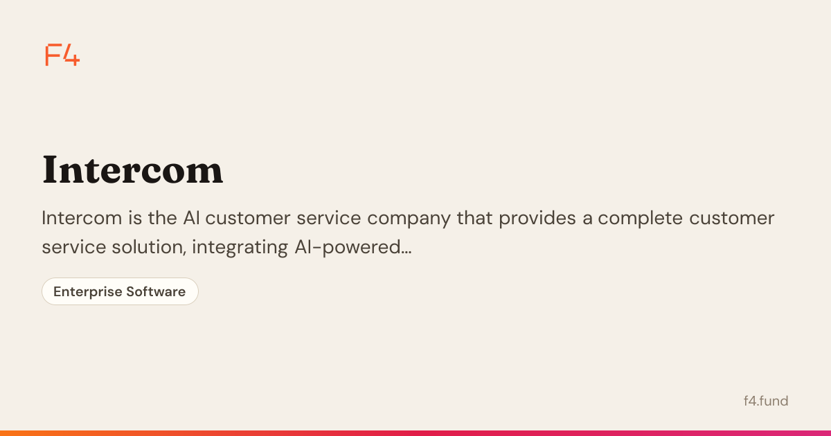 Intercom — Enterprise Software | F4