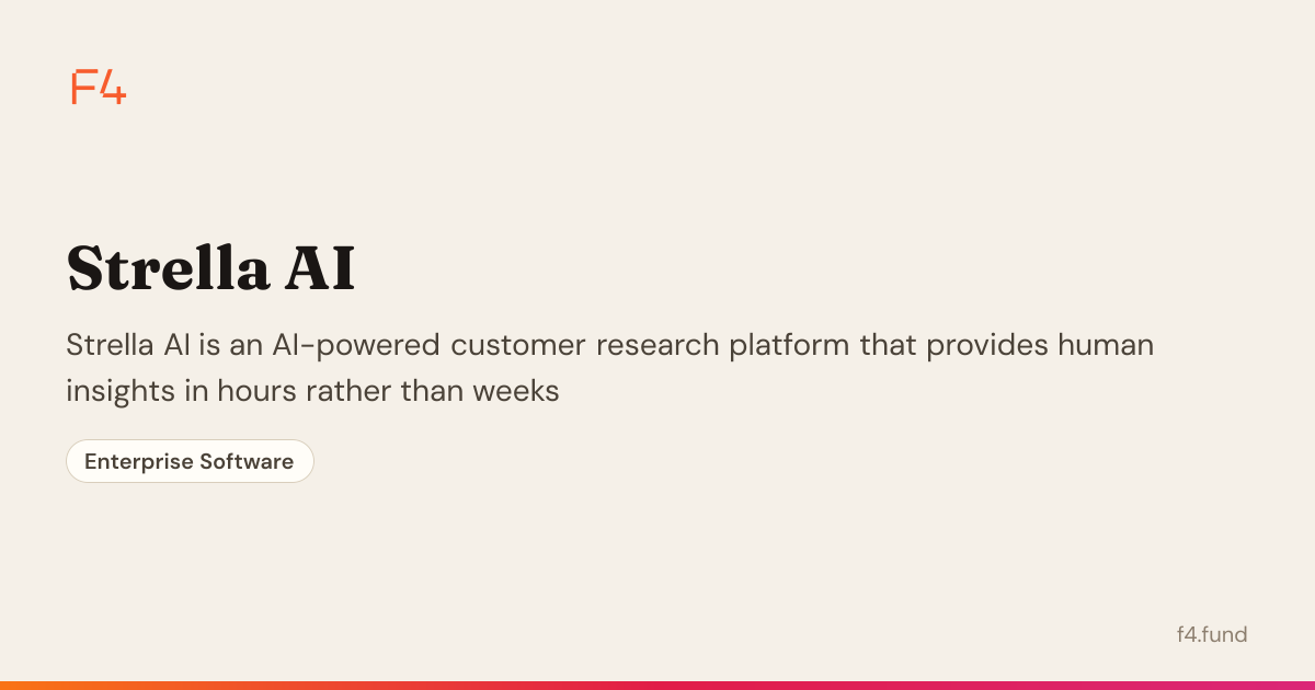 Strella AI — Enterprise Software | F4