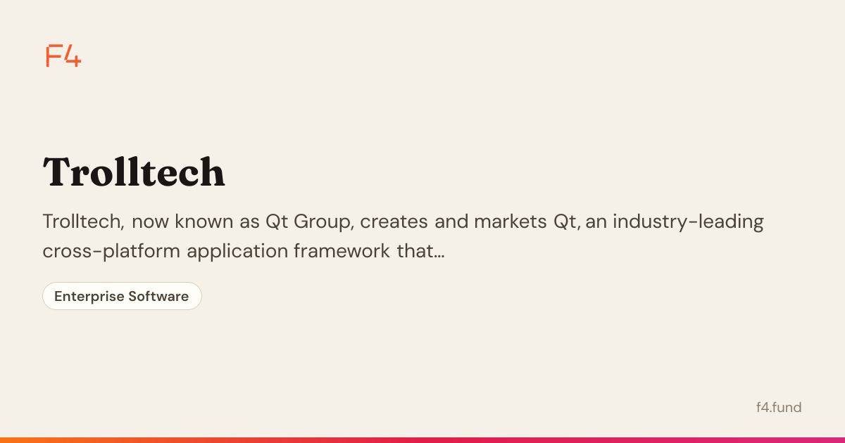 Trolltech — Enterprise Software | F4